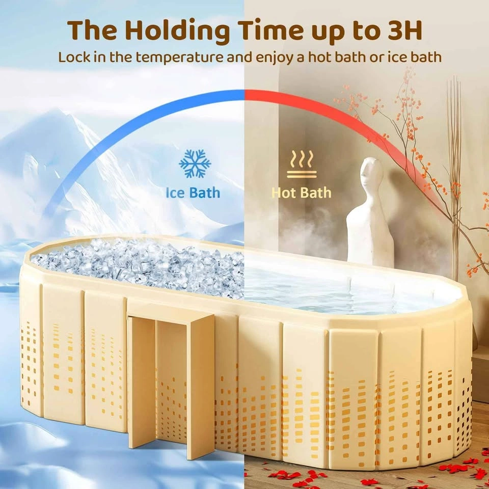 Portable Foldable Bathtub, Freestanding Bathtub No Installation - photo 4