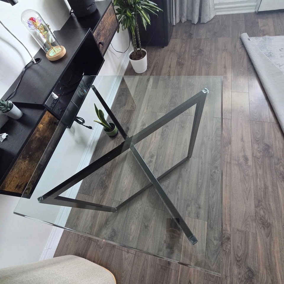 Tempered glass top dinning table - photo 5