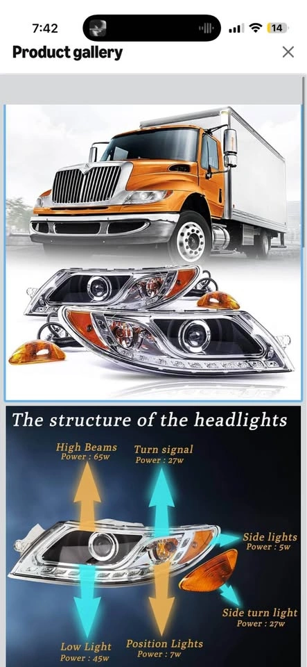 International DuraStar WorkStar LED Headlight Assembly Pair - photo 2