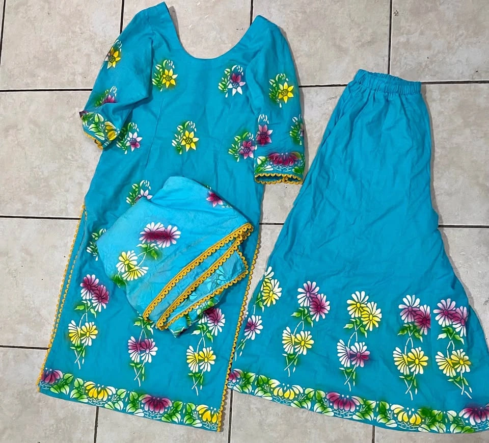Cotton Handpainted Suit
