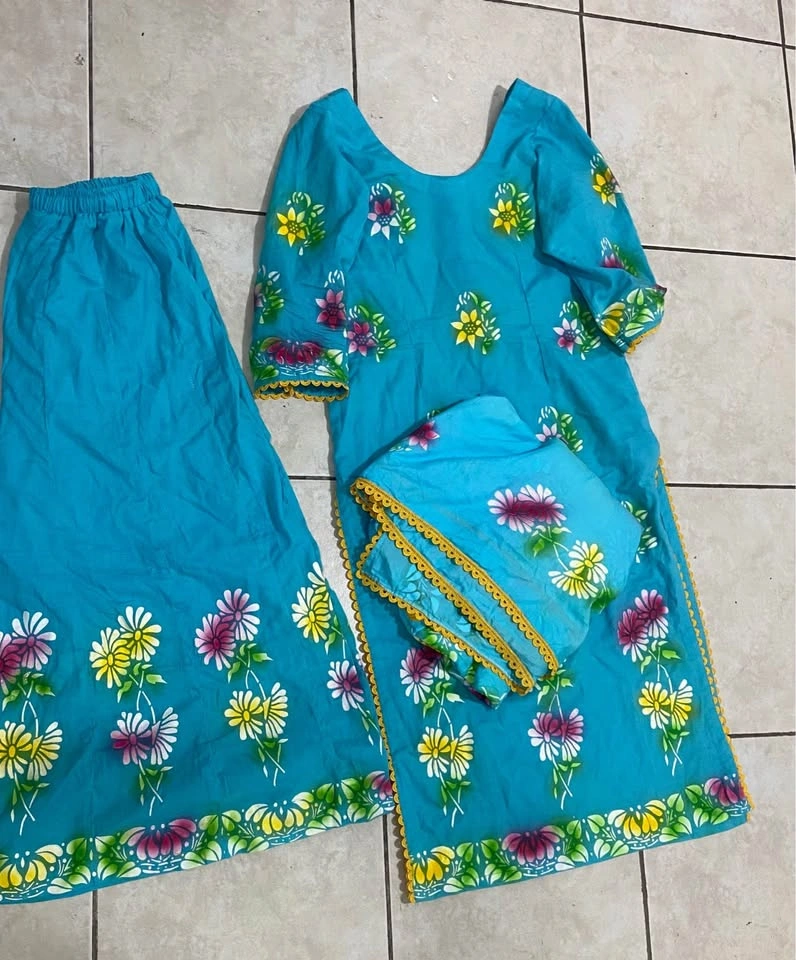 Cotton Handpainted Suit - photo 2