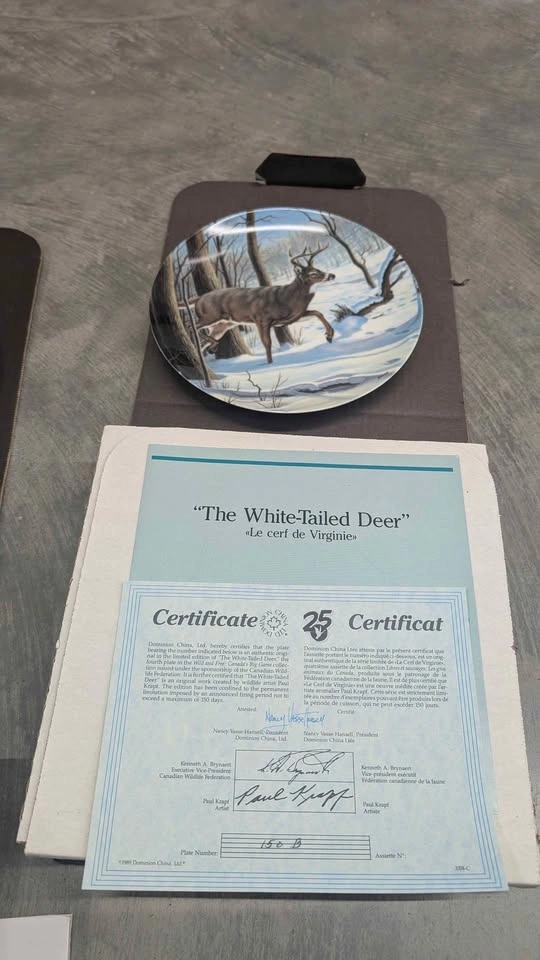 Dominion China Paul Krapf Wild and Free Collector Plates (4) - photo 2