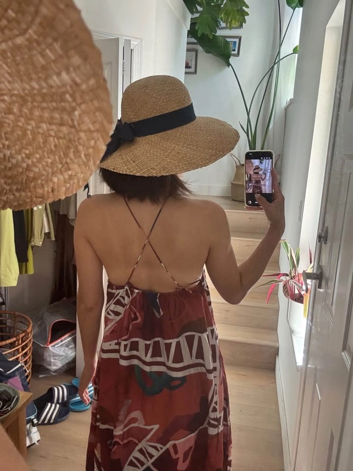 Abstract Print Halter Maxi Dress - photo 3