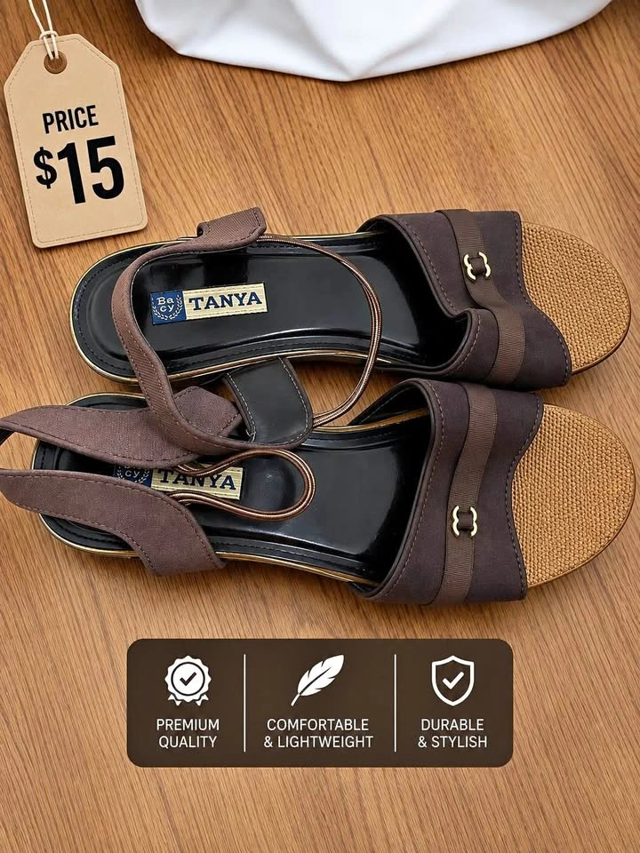 Tanya Brown Strappy Sandals