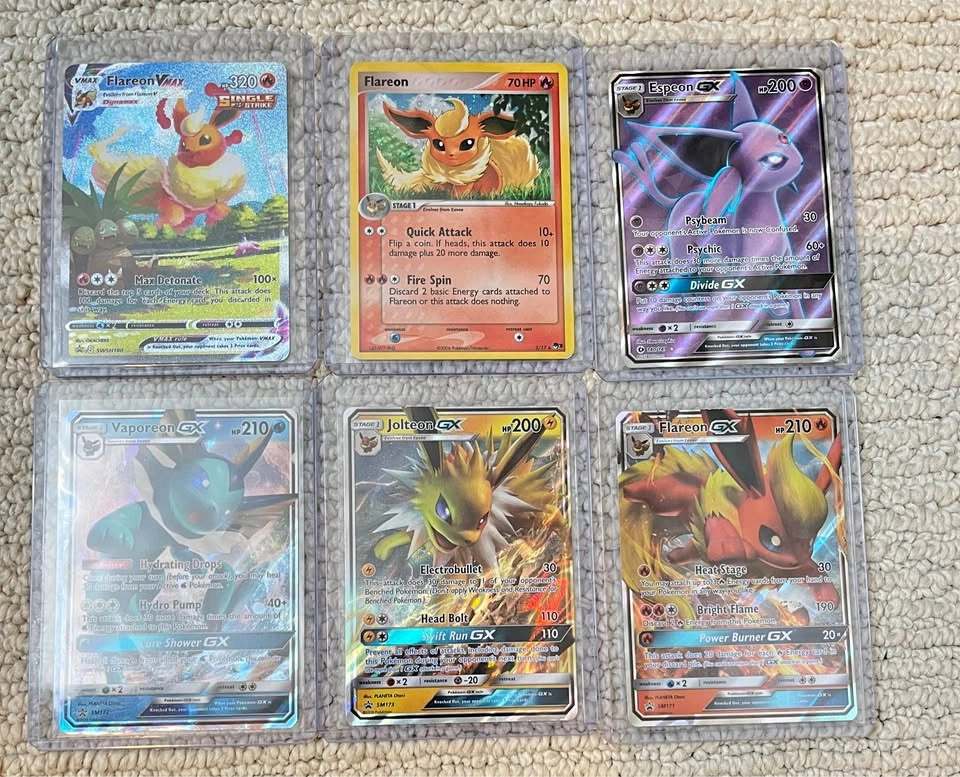 Premium Eeveelution Pokemon Card Lot (6 Cards)