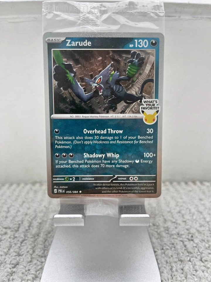 Zarude 056/084 Rare Pokemon Card Brand New Sealed