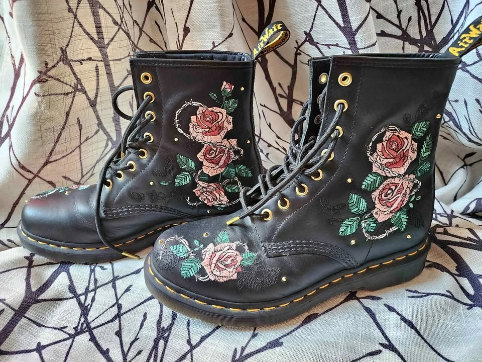 Retired Pink Rose Doc Martens