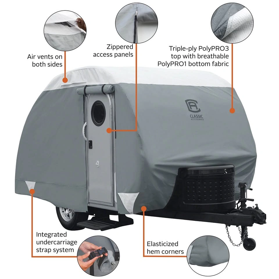 Classic Accessories PolyPro III Teardrop Trailer Cover – Up to 9 - photo 2