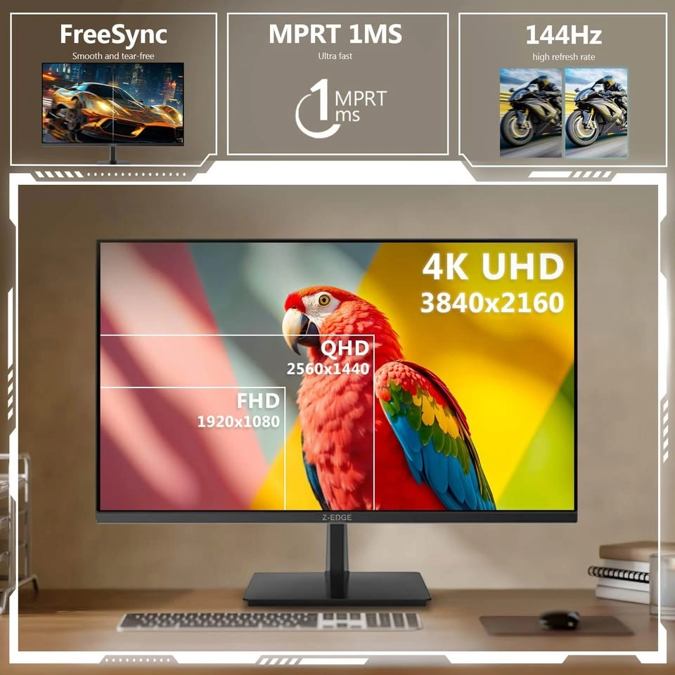 Z-Edge 28” 4K 144Hz IPS Gaming Monitor – Brand New - photo 2
