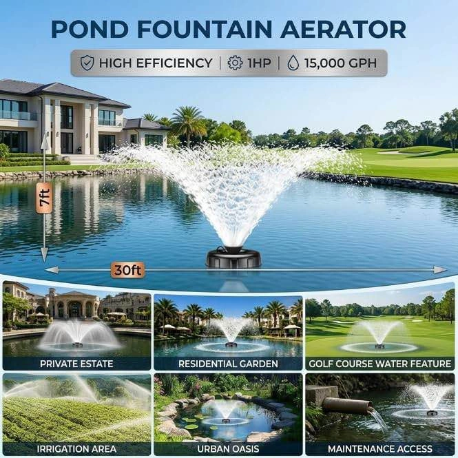 15000 GPH Pond Fountain Aerator – 110V – Brand New - photo 4