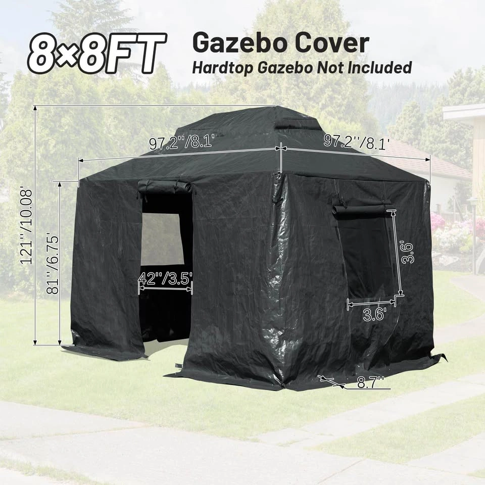 Domi 8’ x 8’ Universal Winter Gazebo Cover – Brand New in Box - photo 2