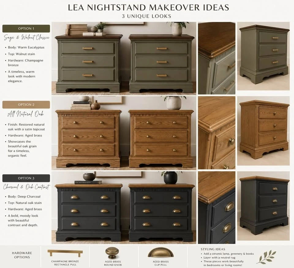 Vintage Lea Nightstands - Choose your colour! 🎨 - photo 3