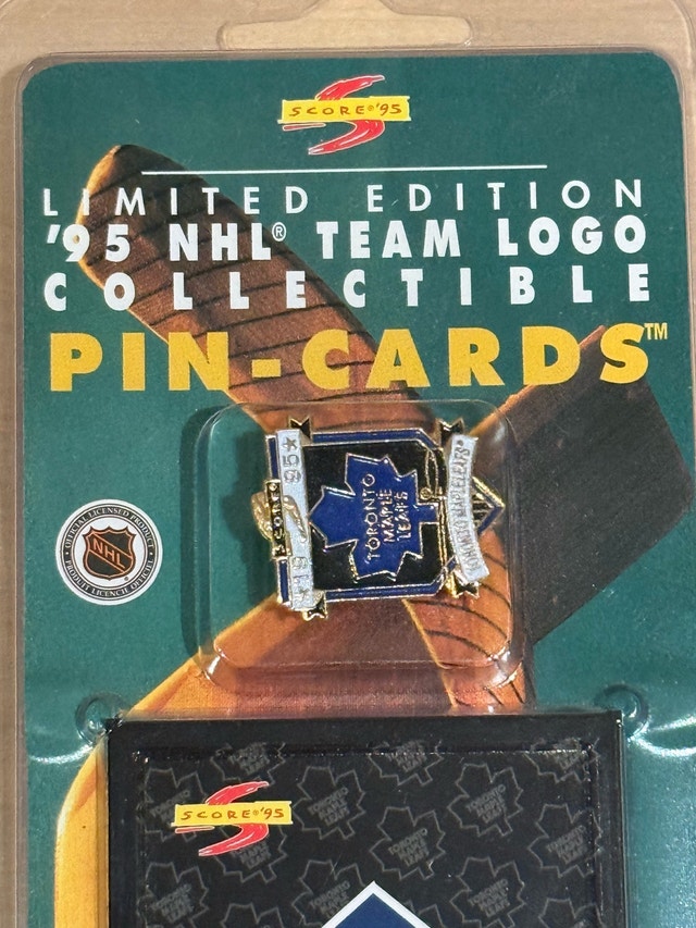 Score 1995 NHL Toronto Maple Leafs Pin-Card - photo 2