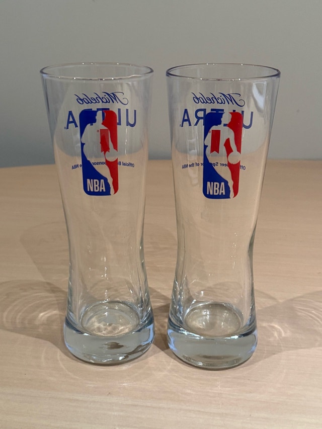 Michelob Ultra NBA Beer Pilsner Glasses - Set of 2