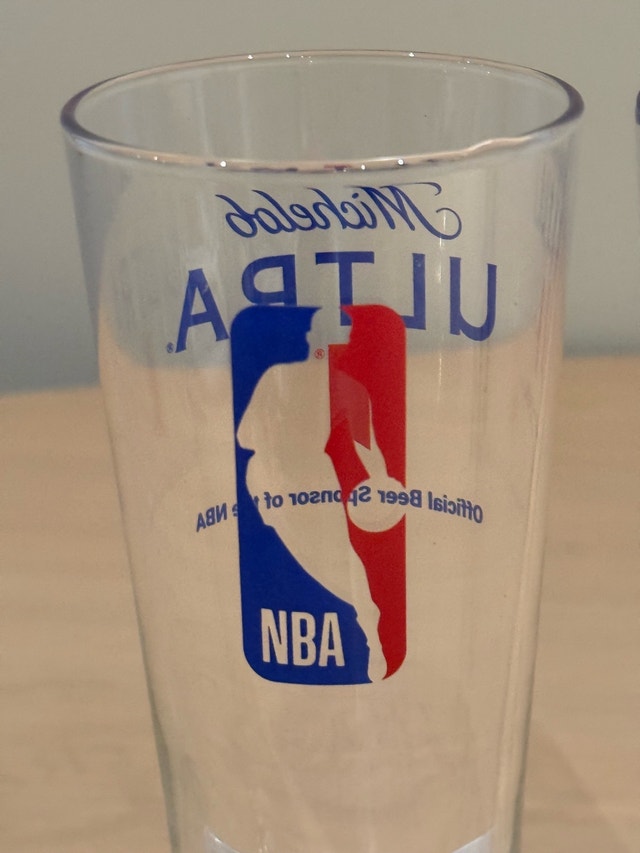 Michelob Ultra NBA Beer Pilsner Glasses - Set of 2 - photo 3