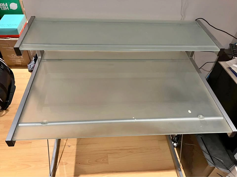 Glass office desk (Flash Furniture from Home Hardware)