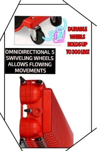 Rolling Knee Creeper with Swivel Wheels, Tool Tray, and Pads - photo 3