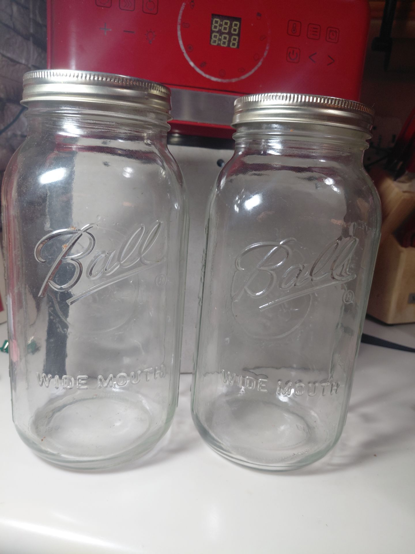 Vintage BALL Wide Mouth Clear Half Gallon 64oz Mason Jar