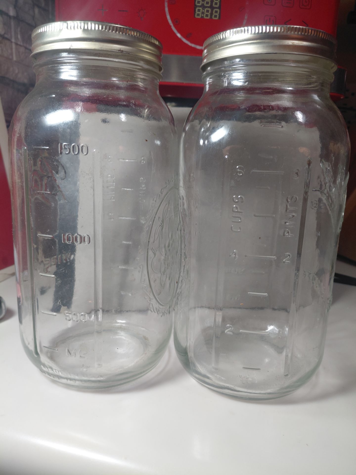 Vintage BALL Wide Mouth Clear Half Gallon 64oz Mason Jar - photo 2