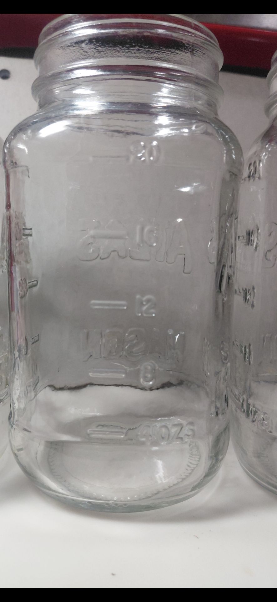 Vintage clear glass Atlas Mason canning jars - photo 3