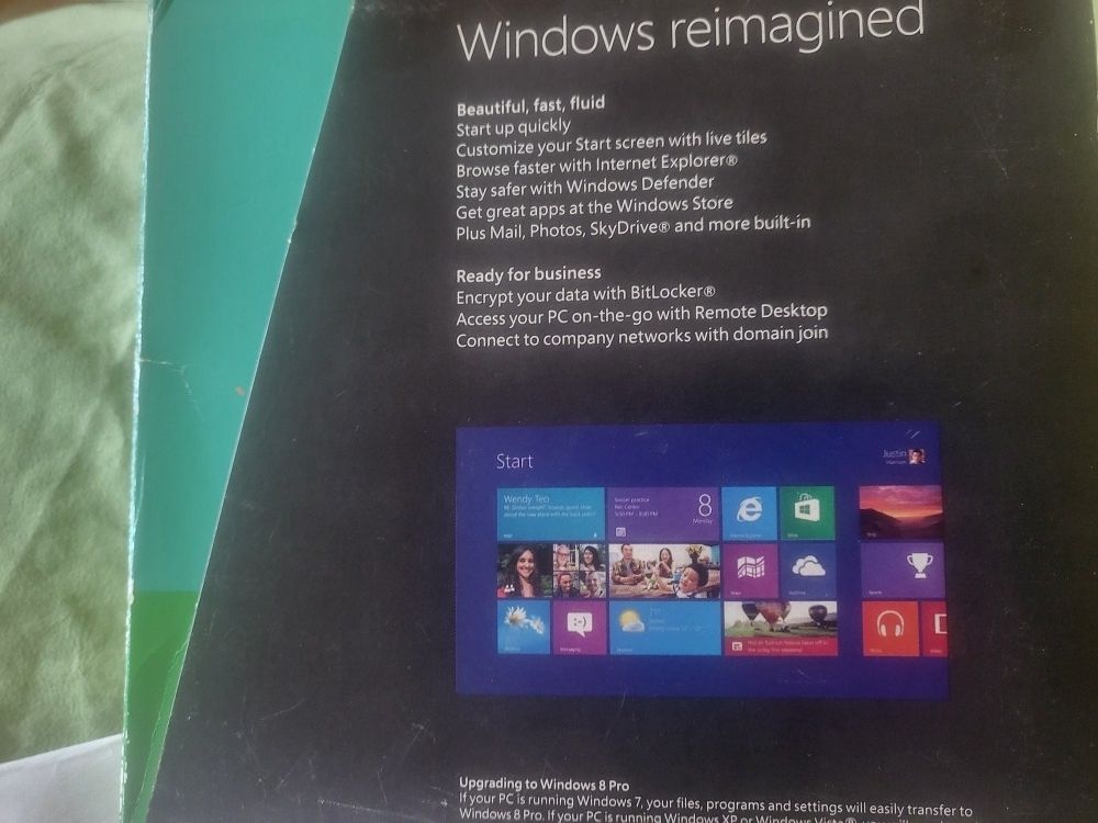 Microsoft Windows 8 Pro 32/64 Bit Edition with Key Card - photo 2
