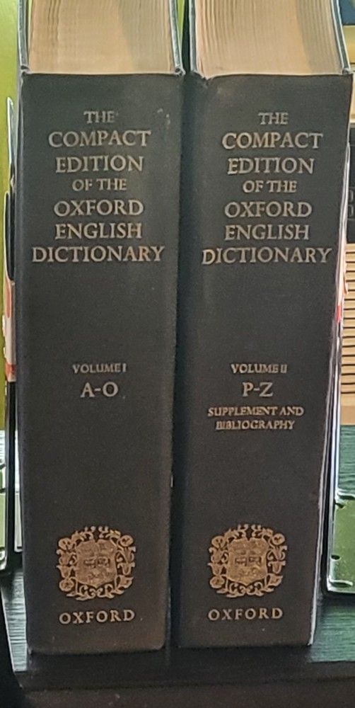 THE COMPACT EDITION OF THE OXFORD ENGLISH DICTIONARY, VOLUME I &