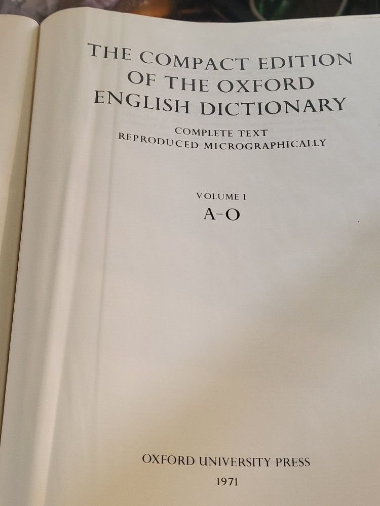 THE COMPACT EDITION OF THE OXFORD ENGLISH DICTIONARY, VOLUME I & - photo 4