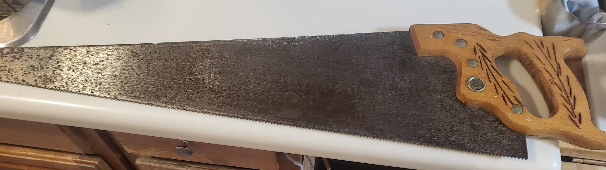 26" Vintage Disston Wood Handsaw D-23