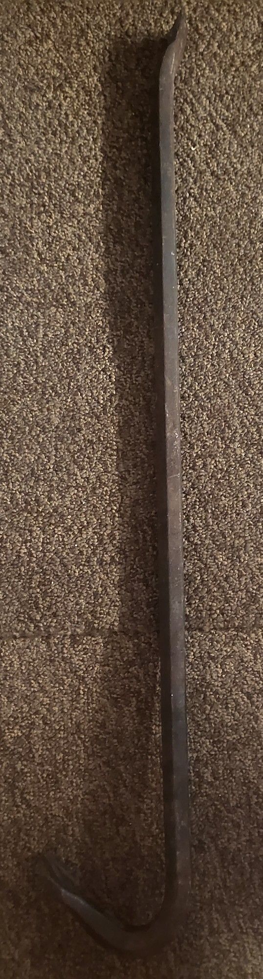 Vintage 29.5" Blue Metal Steel Crowbar Construction Demolition T