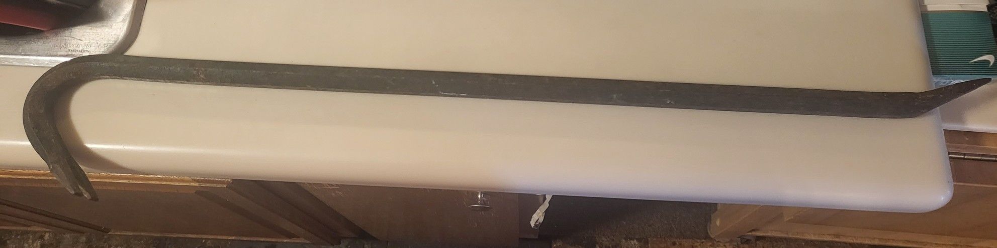 Vintage 29.5" Blue Metal Steel Crowbar Construction Demolition T - photo 2