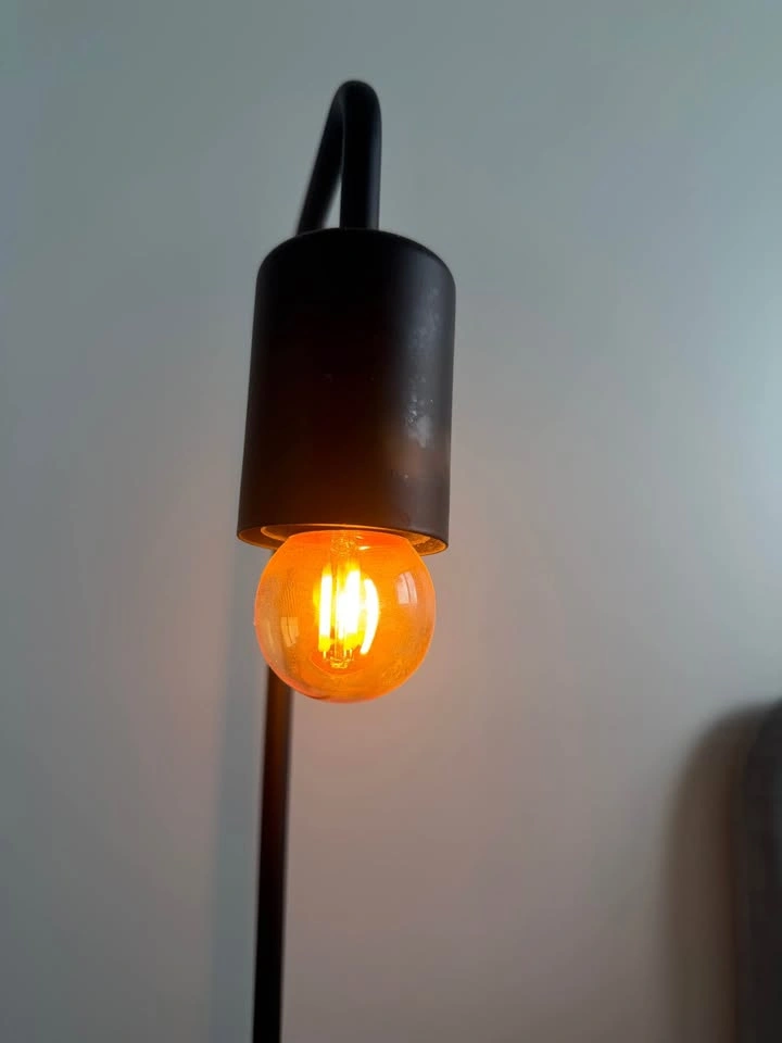 Industrial Metal and Wood Desk Lamp with extra bulb - photo 5