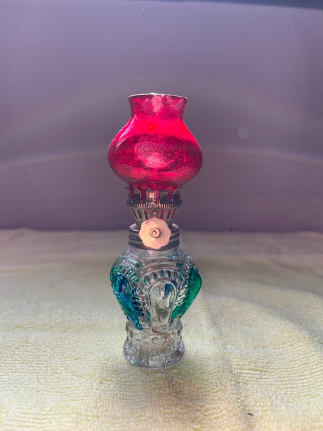 Vintage Miniature Oil Lamp