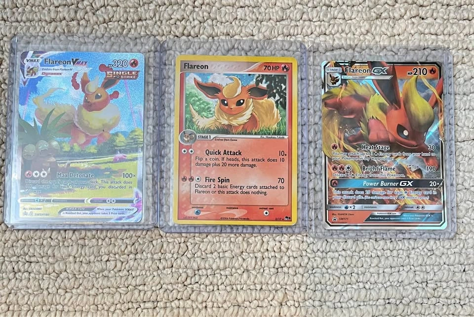 Premium Flareon Pokemon Collector Lot (3 Cards)