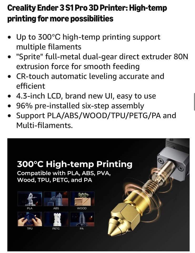 3d printer creality ender 3 s1 pro - photo 3