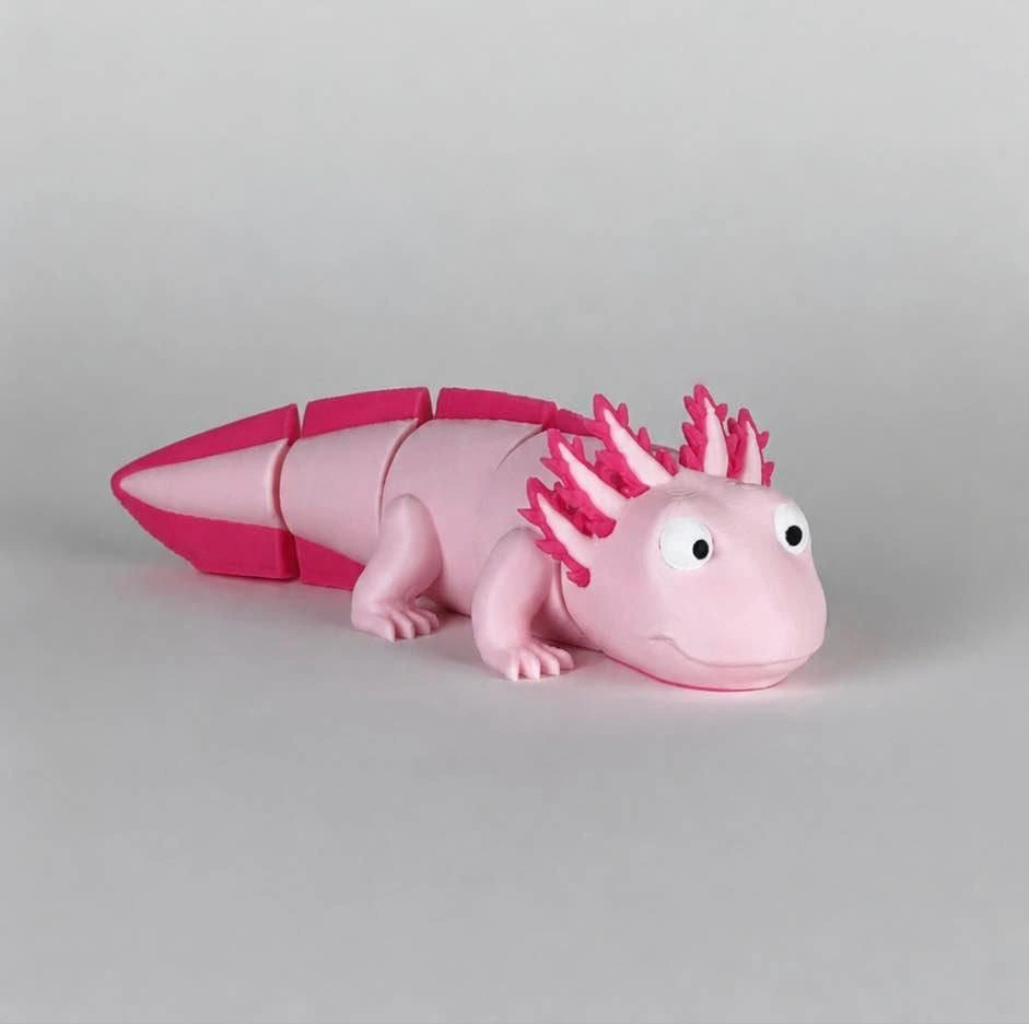 3D Printed Articulated Axolotl Fidget Toy