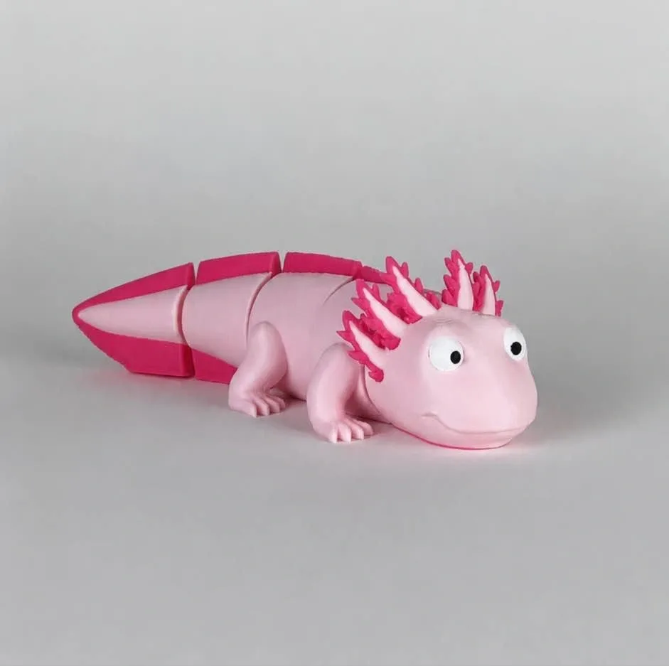 3D Printed Articulated Axolotl Fidget Toy