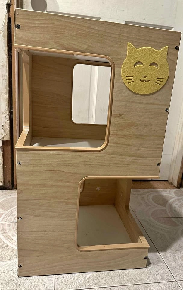 Short Wooden Cat Tower