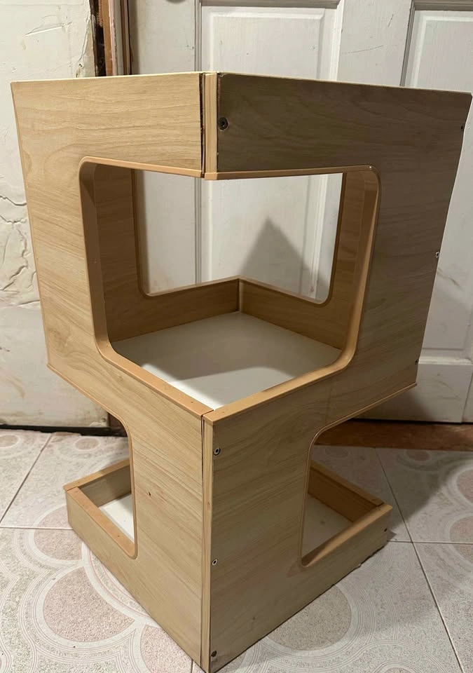 Short Wooden Cat Tower - photo 2