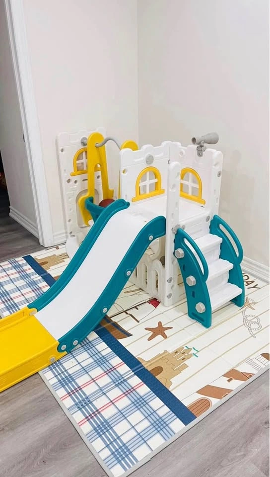 Children's Indoor Castle Slide and Climber Playset