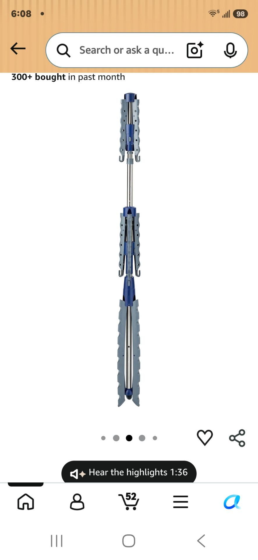2-tier tripod clothes drying rack - photo 4
