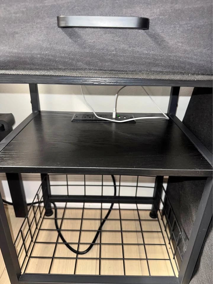 Night stand with charging station and aroma diffuser