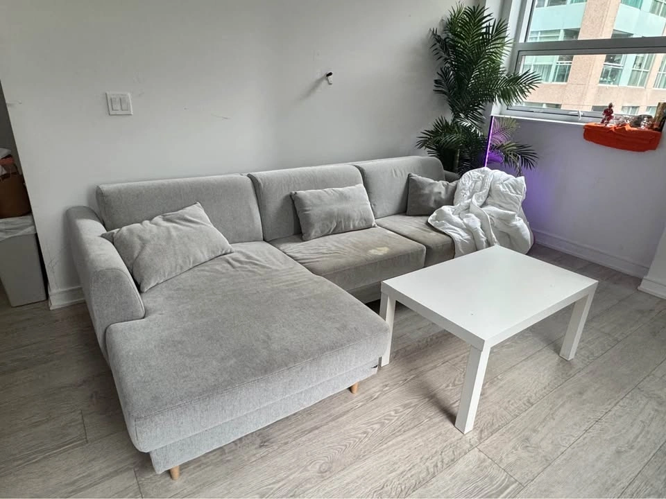 IKEA Sectional Sofa + Coffee Table – Living Room Set - photo 2