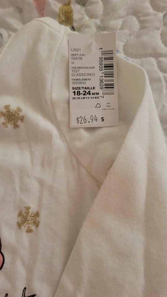 NEW Children's Place 18-24M Snowman Christmas Top - photo 3