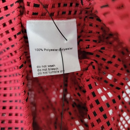 AKRIS Perforated Red Peplum Waist Short Sleeve Top - photo 5