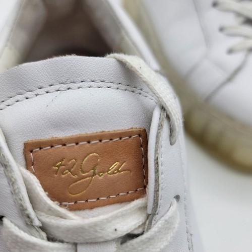 42 GOLD Glee White Sneakers Womens Size 8 Medium - photo 3