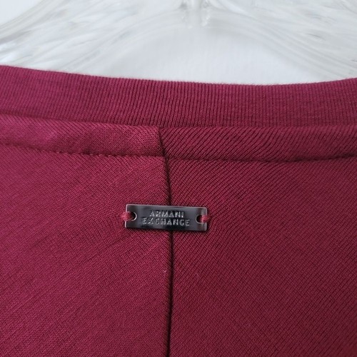 A/X ARMANI EXCHANGE Burgundy Bodycon Midi Dress Size Medium - photo 4