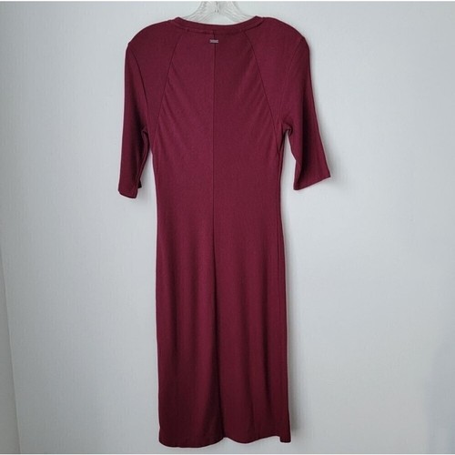 A/X ARMANI EXCHANGE Burgundy Bodycon Midi Dress Size Medium - photo 5