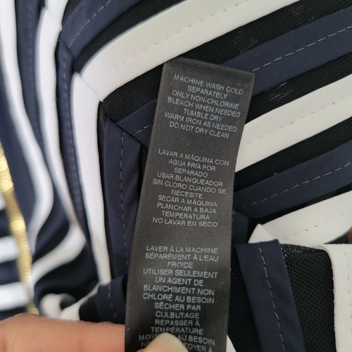 Chicos Travelers Jacket Top Medium Black White Stripe - photo 5