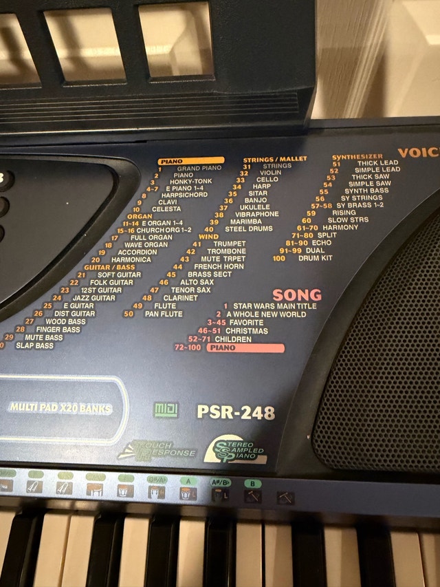 Yamaha PSR-248 Keyboard with Stand and Stool - photo 4