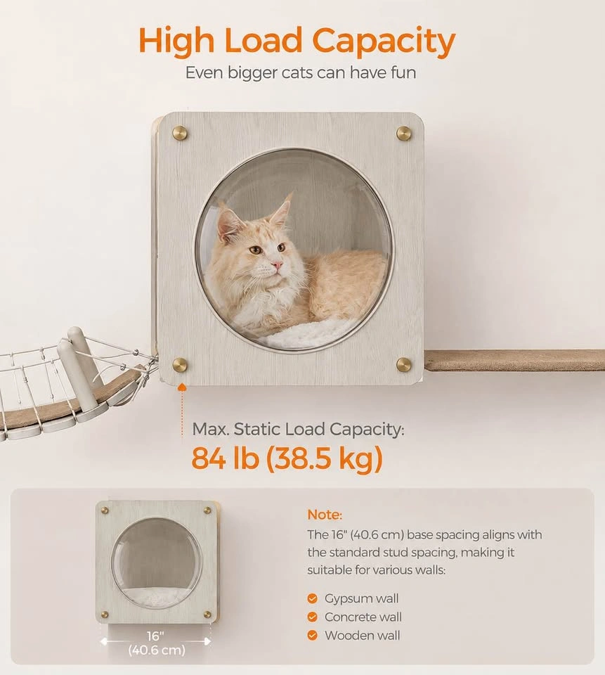 Brand New Clickat Wall-Mounted Cat Cave with Bubble Window - photo 3